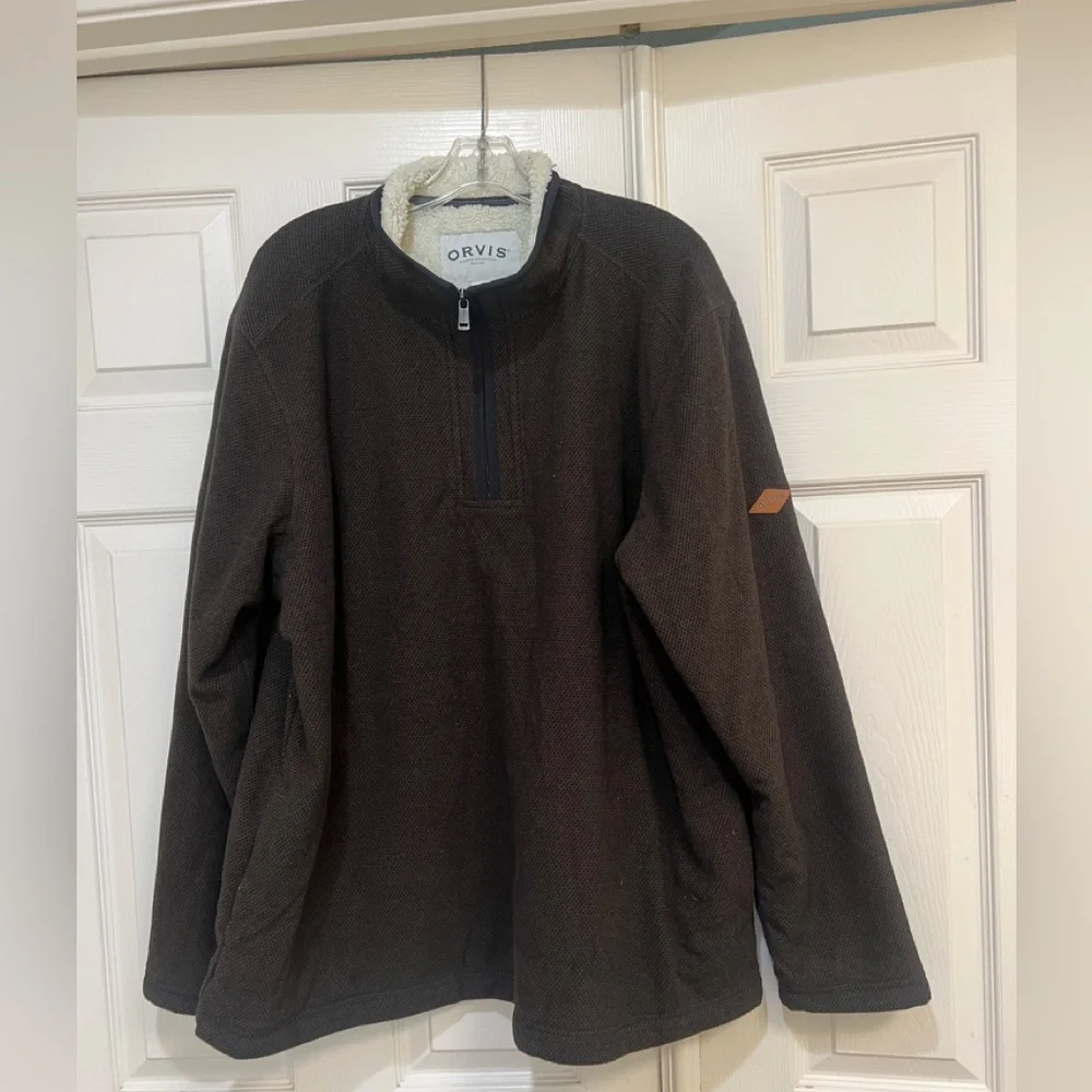 Orvis Men’s‎ Quarter Zip Sherpa Lined Pullover Sweater XXL